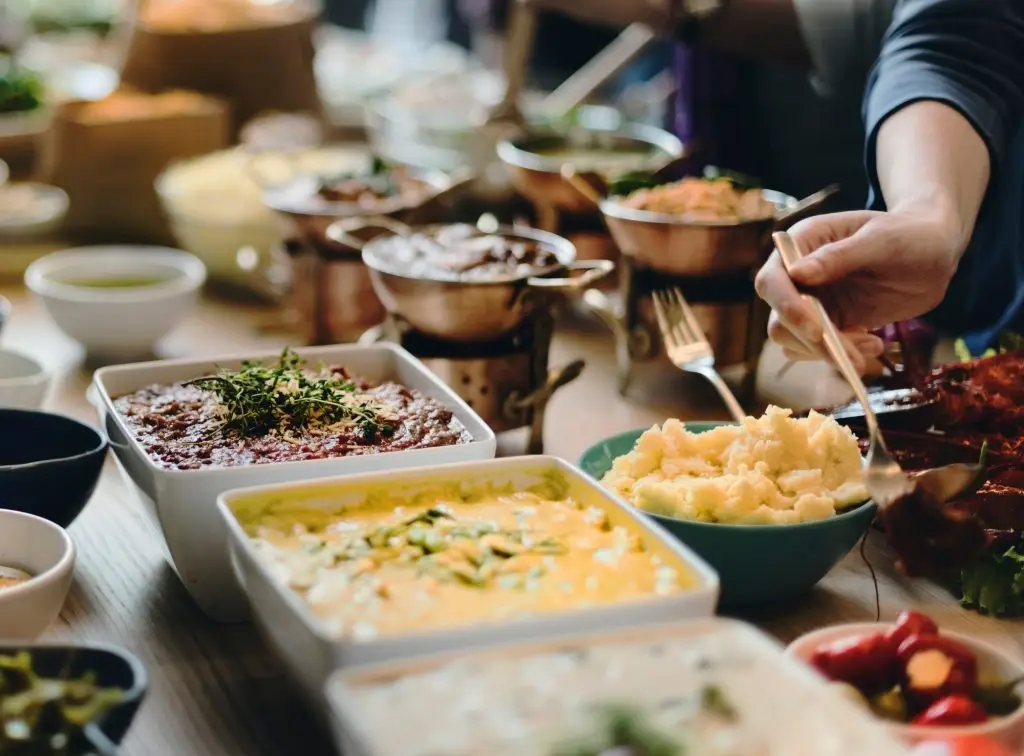 Food Buffet Catering Dining Eating Party Sharing Concept